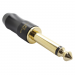 Разъемы аудио Rconnector RC-P1072/B Штекер аудио 6,3мм моно 2конт.на кабель (Черный)#2174554