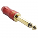 Разъемы аудио Rconnector RC-P1072/R Штекер аудио 6,3мм моно 2конт.на кабель (Красный)#2174553