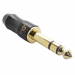 Разъемы аудио Rconnector RC-P1073/B Штекер аудио 6,3мм стерео3конт. на кабель (Черный)#2174552