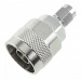 Разъемы высокочастотные NONAME RP-SMA/N-JJ Silver Переходникштекер SMA с инверсной жилой на штекер N под ключ 18мм (12ГГц)#2175211