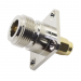 Разъемы высокочастотные NONAME SMA/N-JKF 25x25 Gold/SilverПереходник штекер SMA на гнездо N проходной с фланцем#2175339