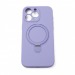 Задняя накладка для iPhone 15 Pro (силикон, поддержка MagSafe, сподставкой, фиолетовая)#2170618