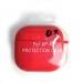 Чехол для наушников AirPods 4 Protection Case с карабином красный (03)#2173767