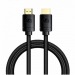 HDMI-кабель 4KHDMI-4KHDMI Baseus CADKLF-F01, силикон, 2.0 м, круглый, черный#2173228