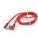 USB для iPhone X/iPhone 7/iPhone 6/iPhone 5 - Lightning (ткань), красный,1м, TG#2179333