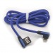 USB для iPhone X/iPhone 7/iPhone 6/iPhone 5 - Lightning (ткань), синий,1м, TG#2179335