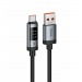 Кабель USB - Type-C HOCO U148 (5A/100W/1.2m/дисплей/текстиль) черный#2182593