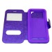 Чехол универсальный с окошком и силиконовой вставкой с имитацией царапин 5 фиолетовый#70943