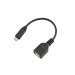 Кабель OTG - micro USB Glossar 15 см, чёрный#1410214