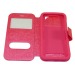 Чехол универсальный с окошком и силиконовой вставкой с имитацией царапин 5 розовый#85612