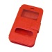 Чехол универсальный с окошком и силиконовой вставкой с имитацией царапин 4,7 красный#85603